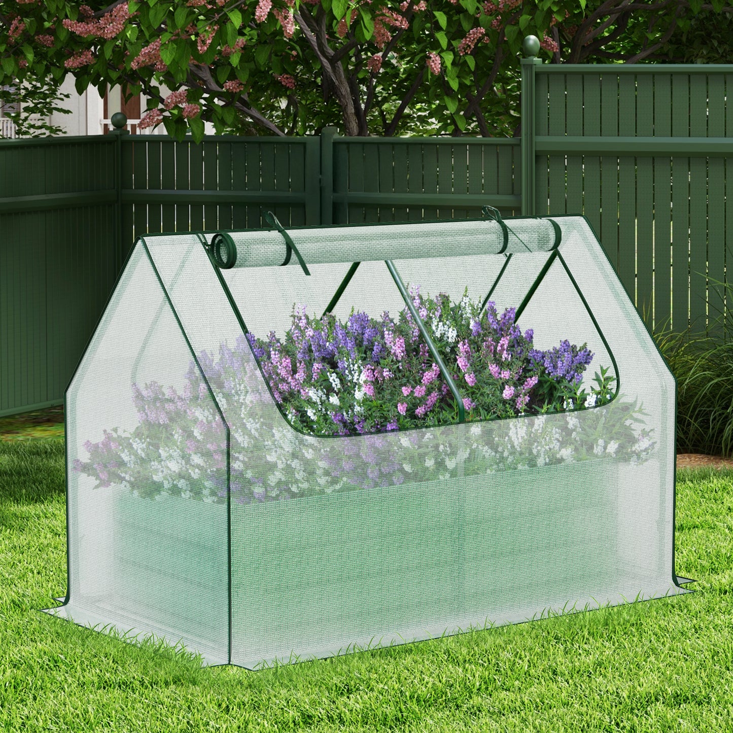 Mini Greenhouse Kit With Raised Garden Metal Beds - Aoodor 