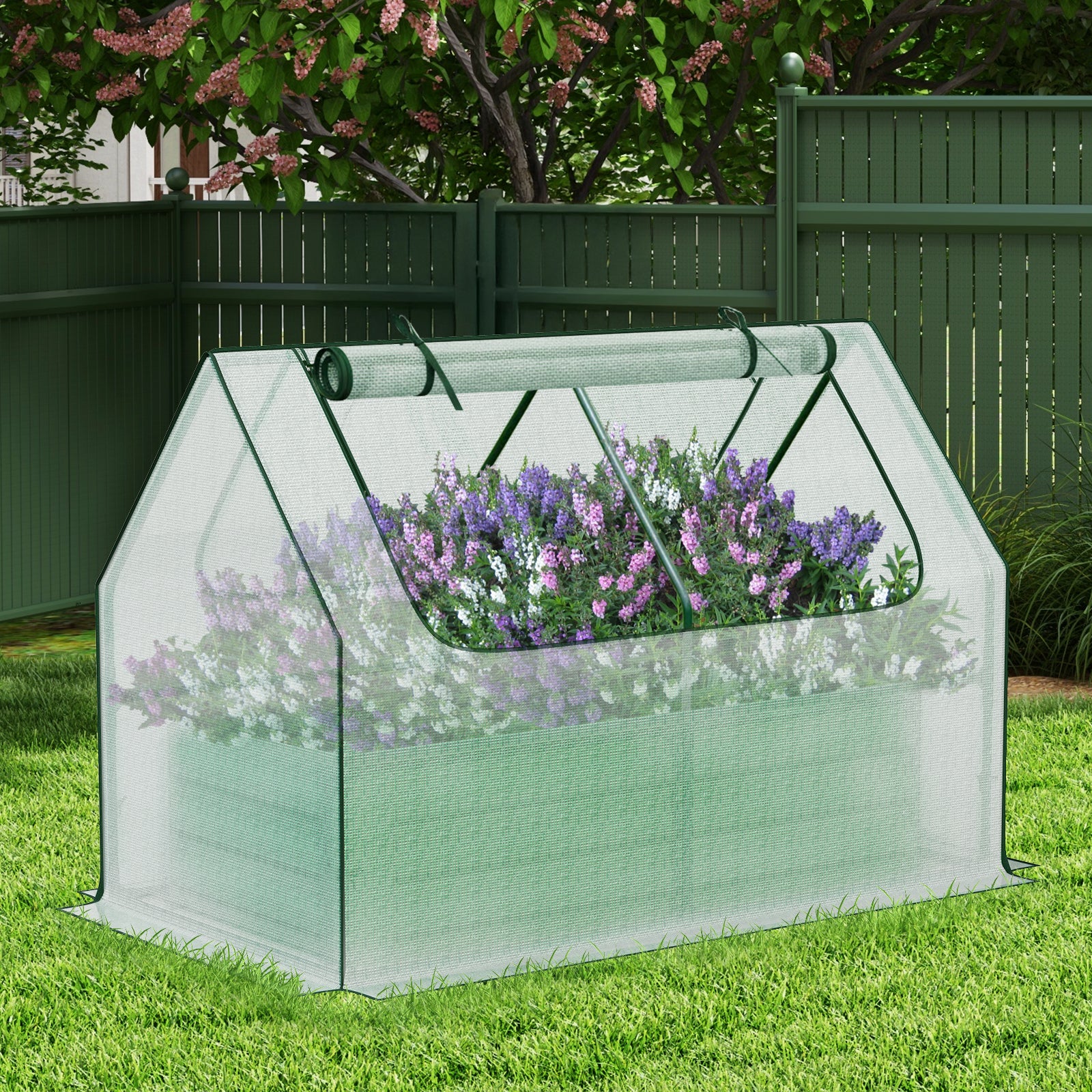 Mini Greenhouse Kit With Raised Garden Metal Beds - Aoodor 