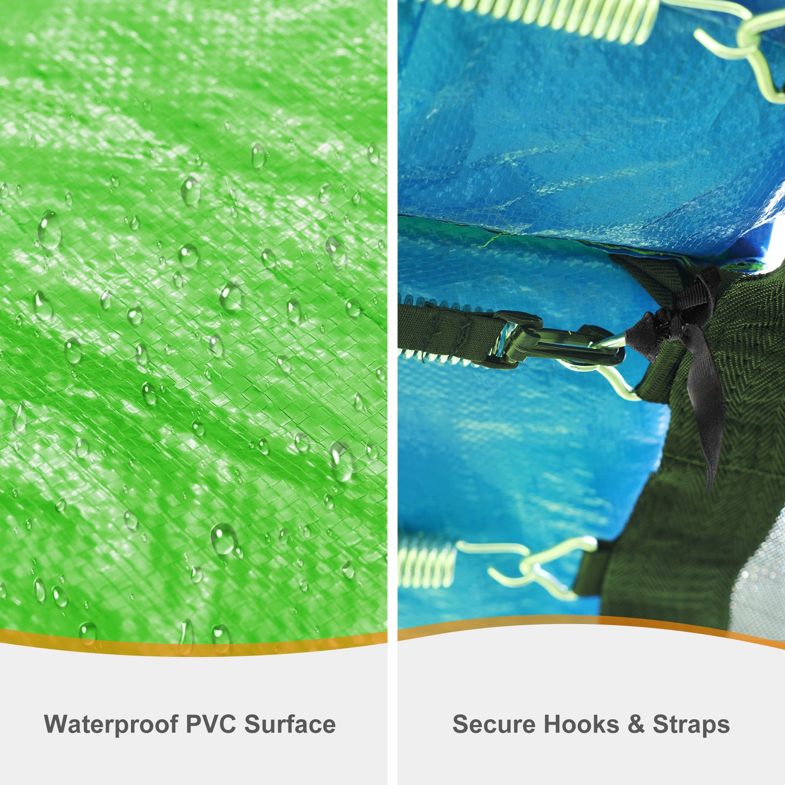 Trampoline Safety Pad Replacement, Universal Waterproof Trampoline Spring Cover for Round Frame - Aoodor 