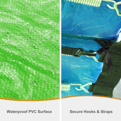 Trampoline Safety Pad Replacement, Universal Waterproof Trampoline Spring Cover for Round Frame - Aoodor 