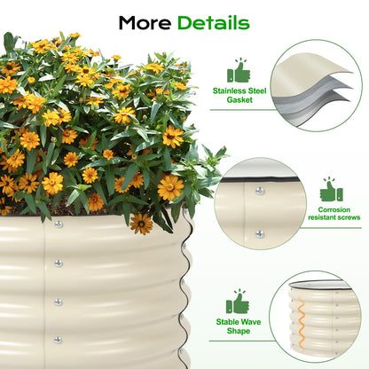 17" Tall 24" Metal Raised Garden Bed Kit