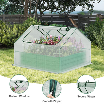 Mini Greenhouse Kit With Raised Garden Metal Beds - Aoodor 