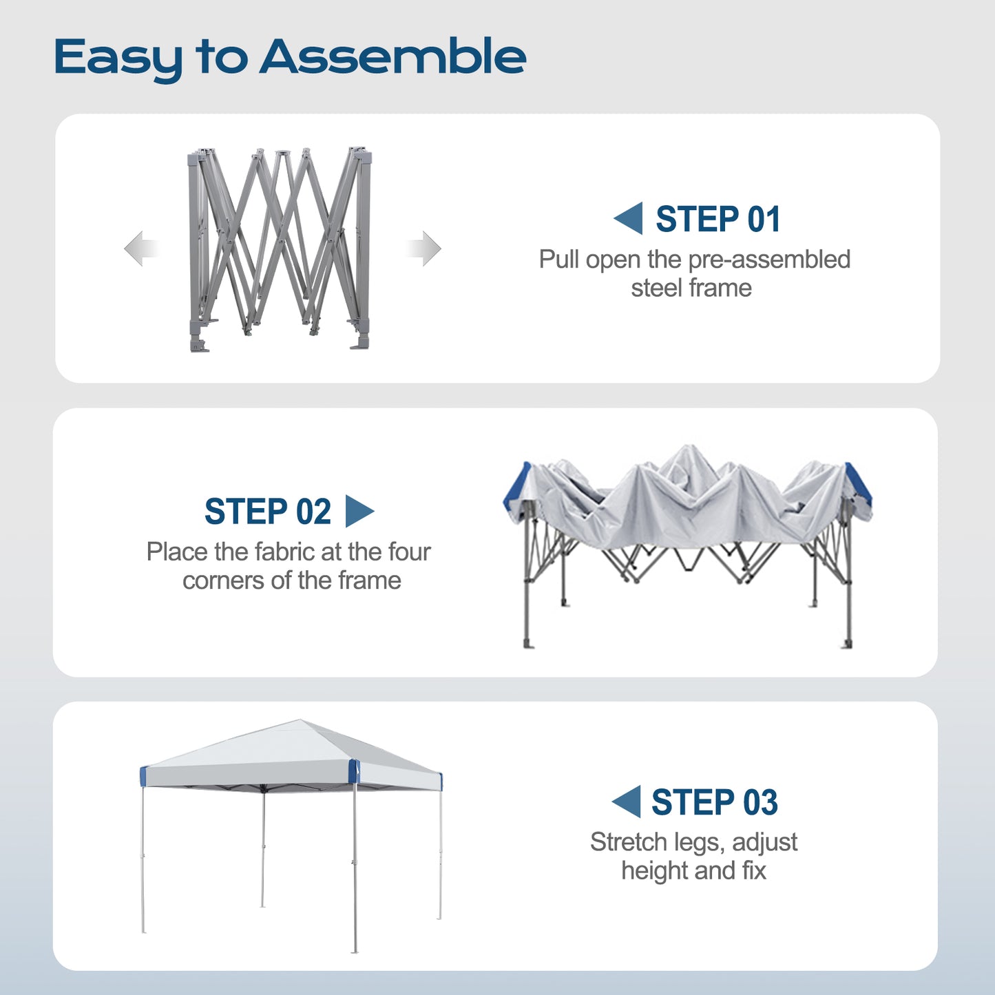 10x10/12x12 ft. Pop Up Canopy Tent with Roller Bag