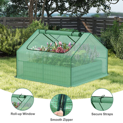 Mini Greenhouse Kit With Raised Garden Metal Beds - Aoodor 