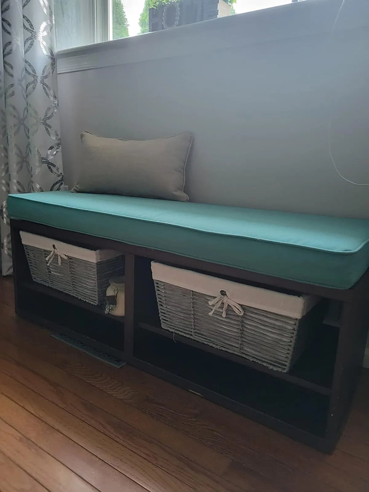 46x18x3 inch Patio Bench Cushion - Blue - Aoodor 