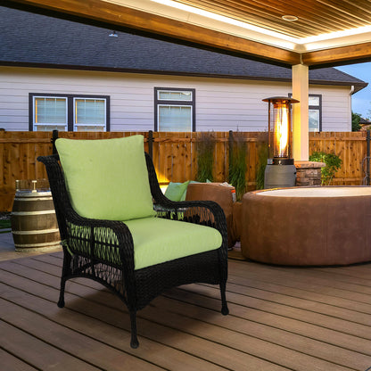 Outdoor Deep Seat Cushion Set, Waterproof Patio Chair Cushions, Green