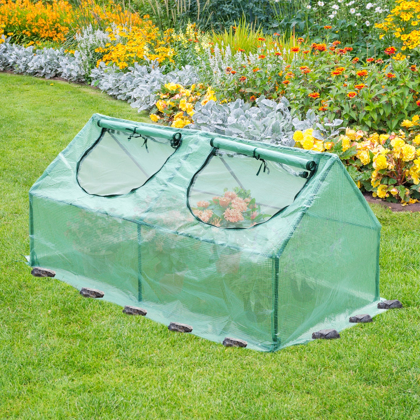 3-in-1 Mini Greenhouse Kit, Small Greenhouse with Triple-Layer Window - Aoodor 