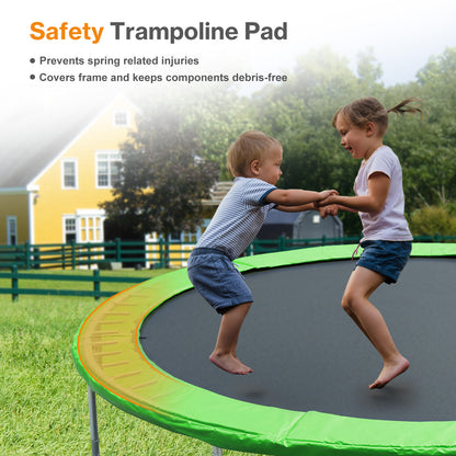 Trampoline Safety Pad Replacement, Universal Waterproof Trampoline Spring Cover for Round Frame - Aoodor 