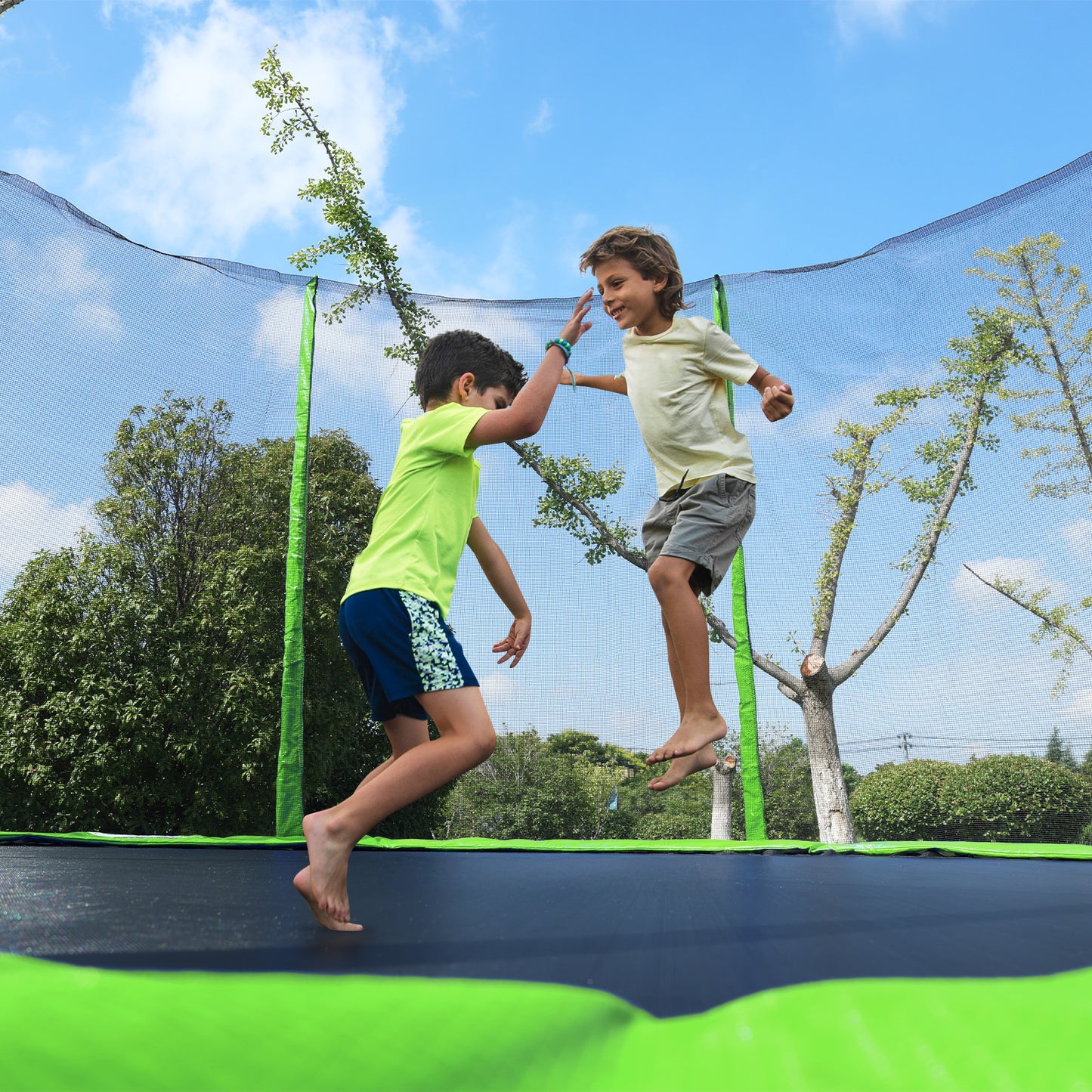 Trampoline Replacement Net for Round Frame Trampolines, Safety Enclosure Net - Aoodor 