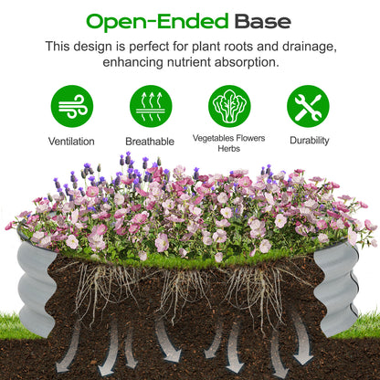 9" Tall 30" Metal Raised Garden Bed Kit