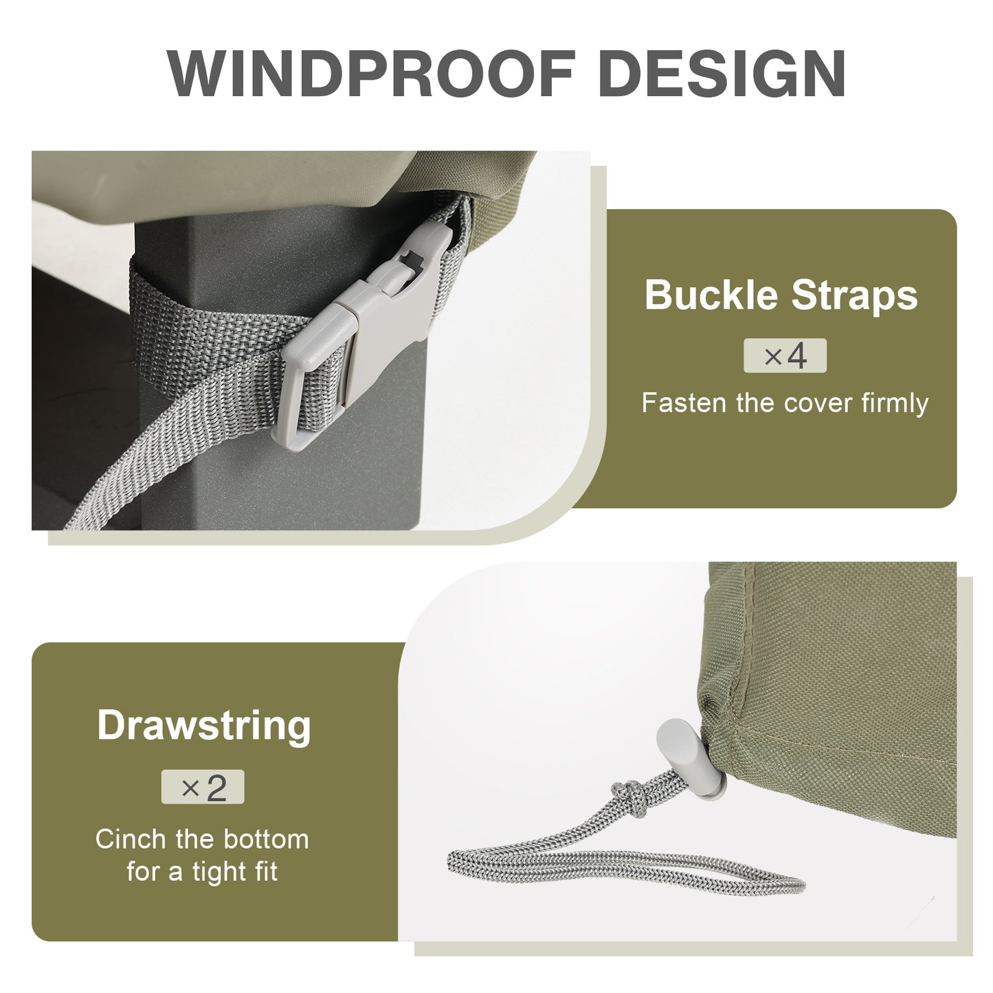 Outdoor Patio Furniture Set Cover, Square