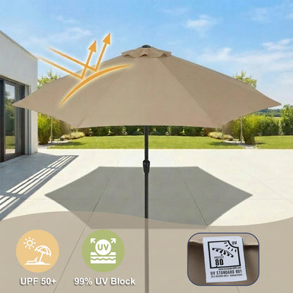 Patio Umbrella Replacement Canopy for 8 Ribs Table Umbrella
