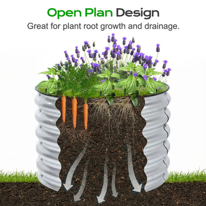 17" Tall 24" Metal Raised Garden Bed Kit