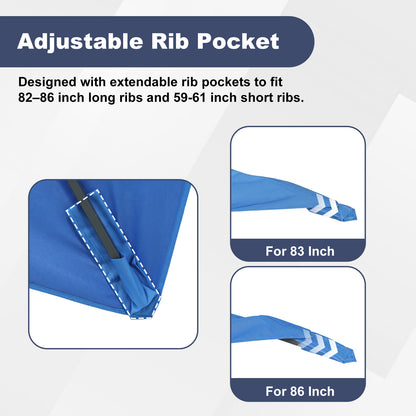 10x10 ft. Cantilever Umbrella Replacement Canopy for 8 Ribs Square Offset Umbrella