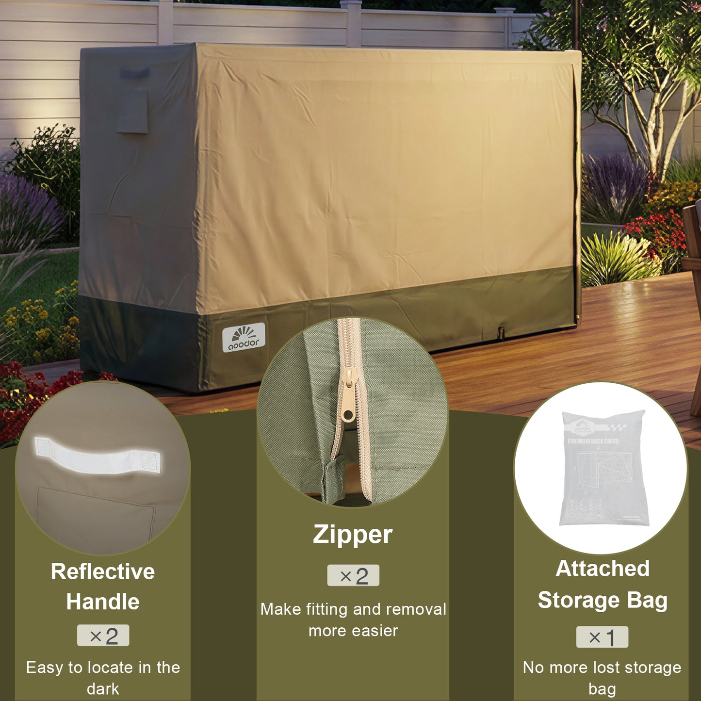 Outdoor Firewood Rack Cover