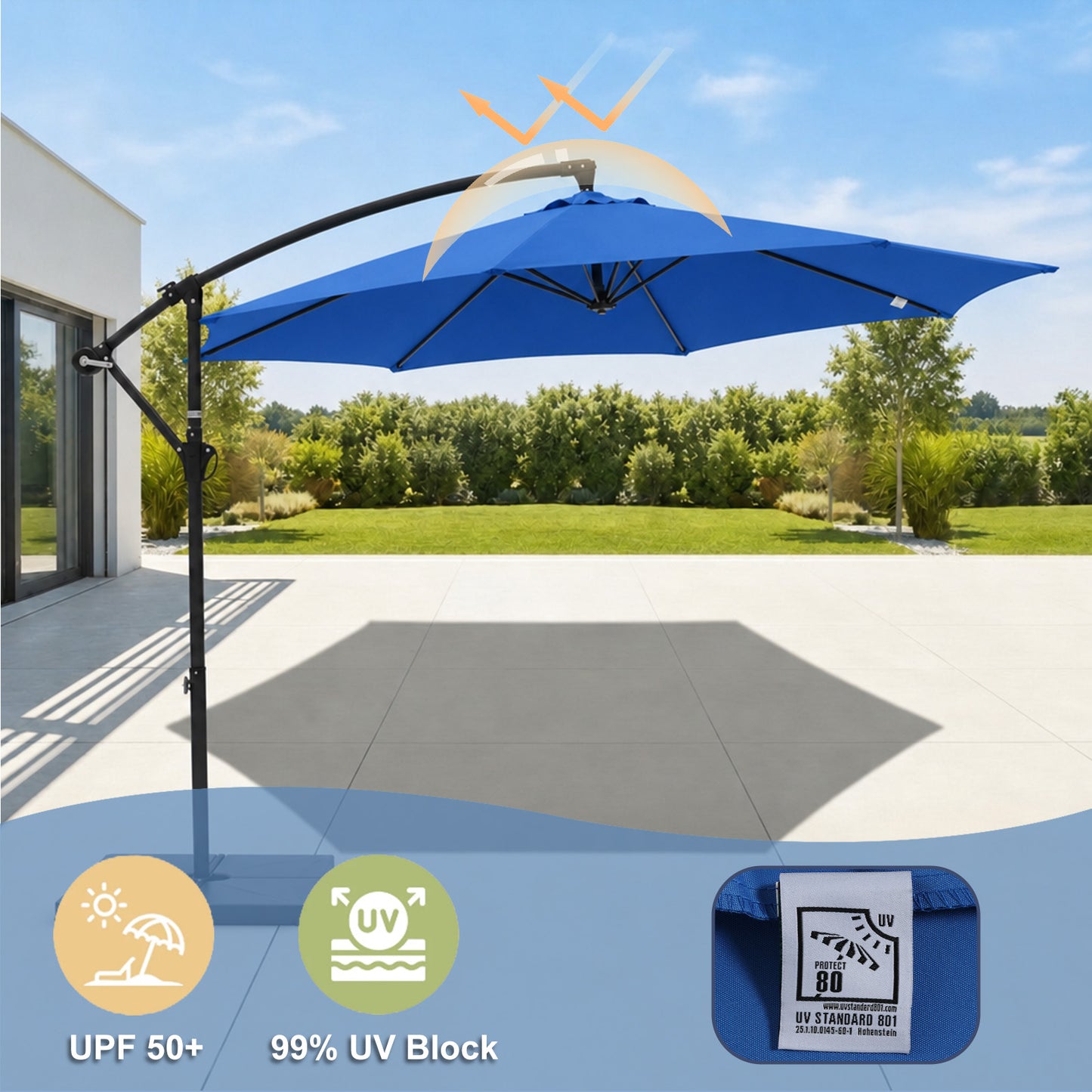 Patio Umbrella Replacement Canopy for 8 Ribs Table Umbrella