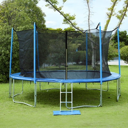 Outdoor Trampoline, Recreational Trampoline with Enclosure Inner-Safety Net and Ladder for Kids - Aoodor 