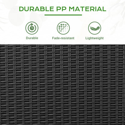 12 inch Outdoor Rattan Pattern Railing Planter Boxes, Set of 4