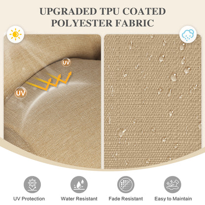 59" Tufted Porch Swing Cushions, Extra 5.1" Thick Outdoor Swing Bench Replacement Cushion with Backrest and 2 Pillows - Brown - Aoodor 