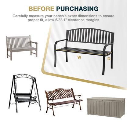 46x18x3 inch Patio Bench Cushion - Charcoal - Aoodor 