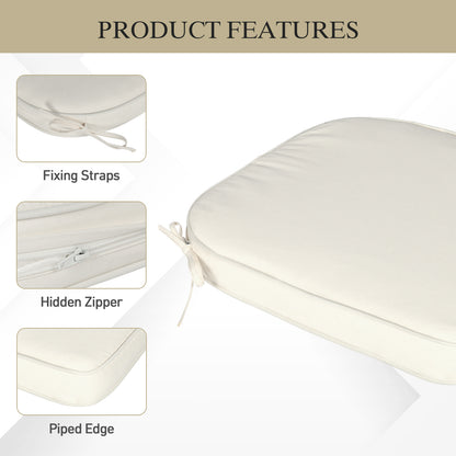 Outdoor Dining Chair Cushions Set, Patio Chair Pads, Ivory White