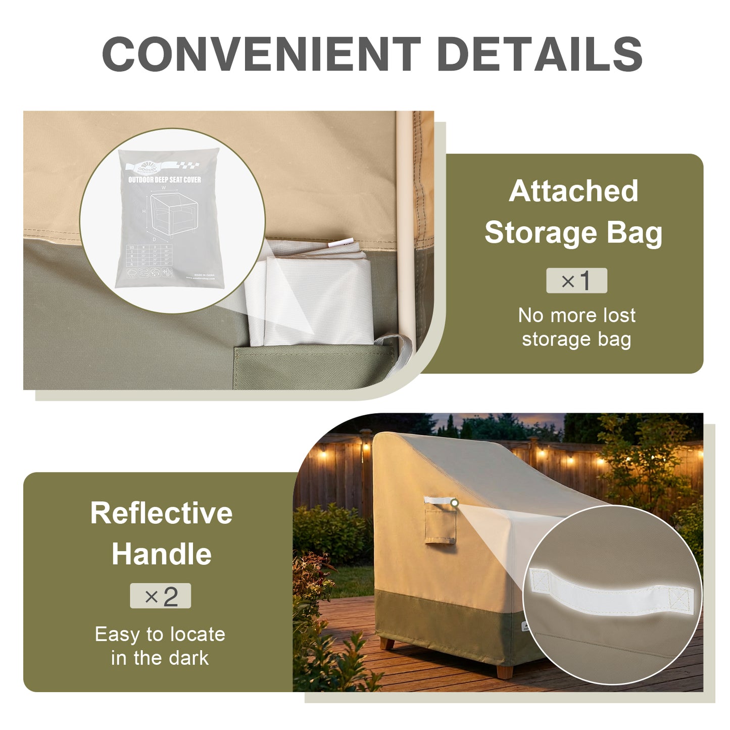 Patio Chair Cover for Deep Seat/ Rocking Chair/ Outdoor Swivel