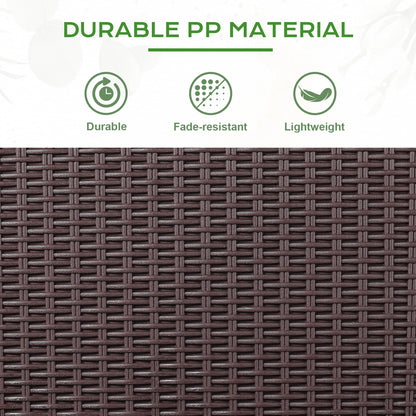 12 inch Balcony Rattan Railing Planter Box with Adjustable Brackets - Set of 4 - Aoodor 