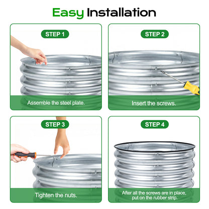 17" Tall 24" Metal Raised Garden Bed Kit