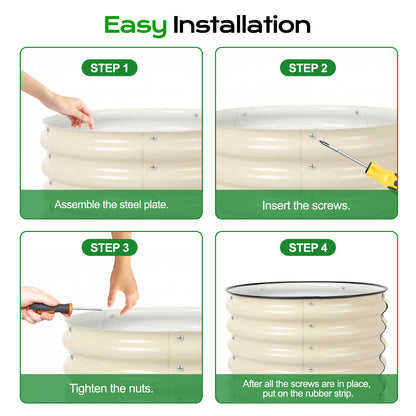 17" Tall 24" Metal Raised Garden Bed Kit