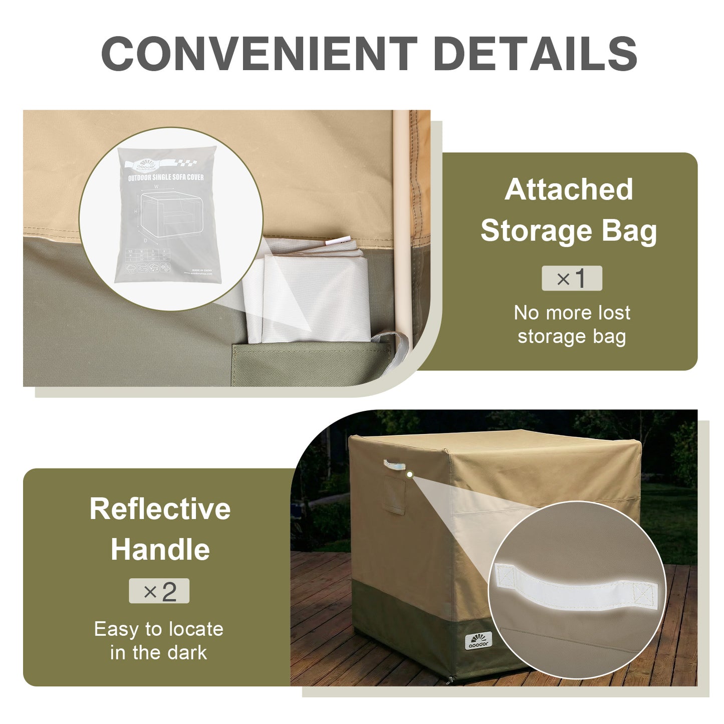 Patio Chair Cover for Cube Chair/ Deep Seat/ Outdoor Swivel