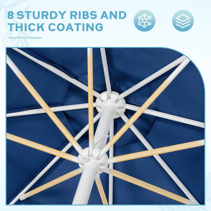 9 ft. Outdoor Patio Market Umbrella with 8 Sturdy Ribs, Push Button Tilt and Crank - Aoodor 