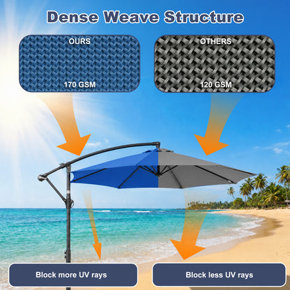 Patio Umbrella Replacement Canopy for 8 Ribs Table Umbrella