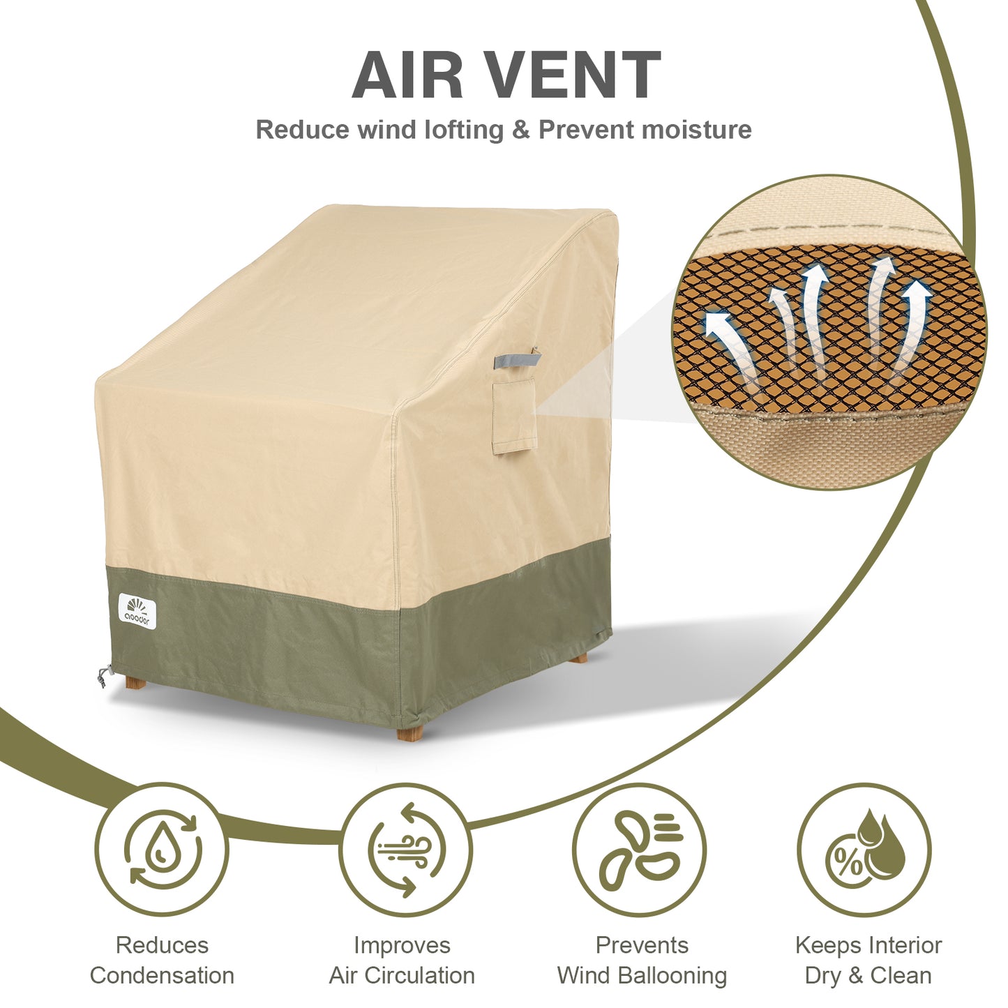 Patio Chair Cover for Deep Seat/ Rocking Chair/ Outdoor Swivel