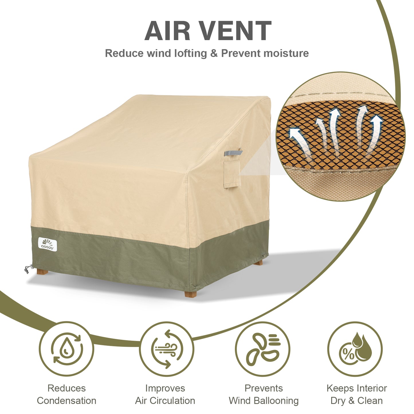 Patio Chair Cover for Deep Seat/ Rocking Chair/ Outdoor Swivel