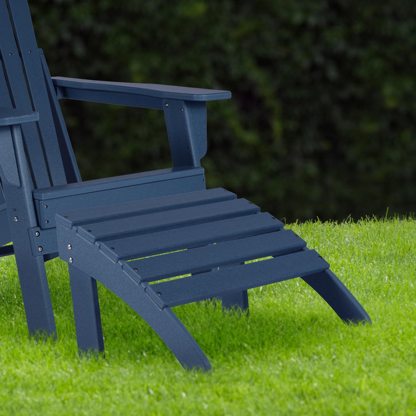Outdoor Adirondack Ottoman, HDPE Adirondack Chair Ottoman - Aoodor 