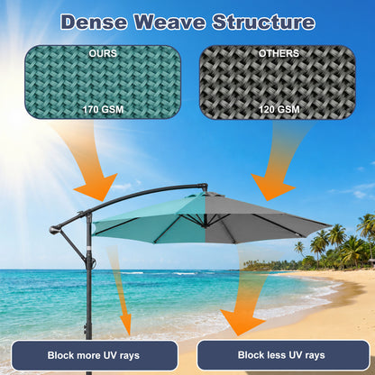Patio Umbrella Replacement Canopy for 8 Ribs Table Umbrella