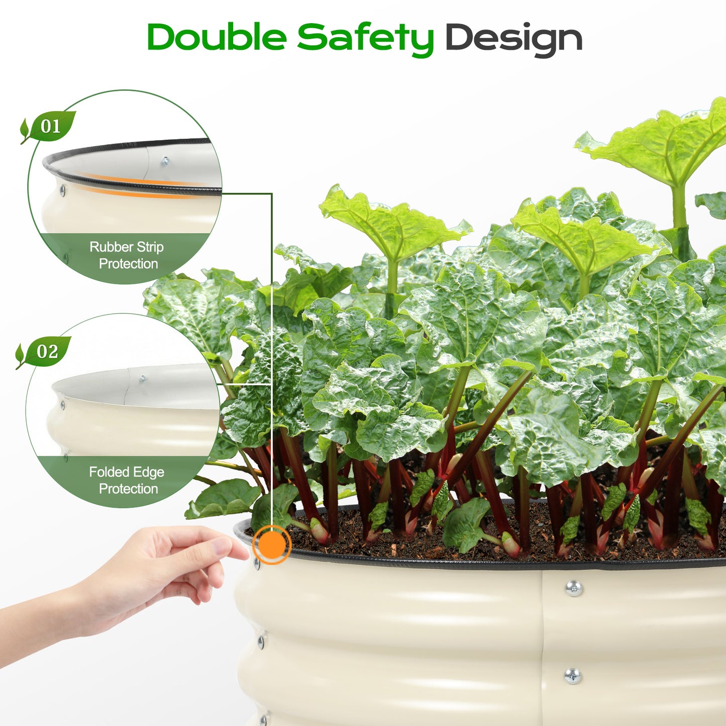 17" Tall 24" Metal Raised Garden Bed Kit