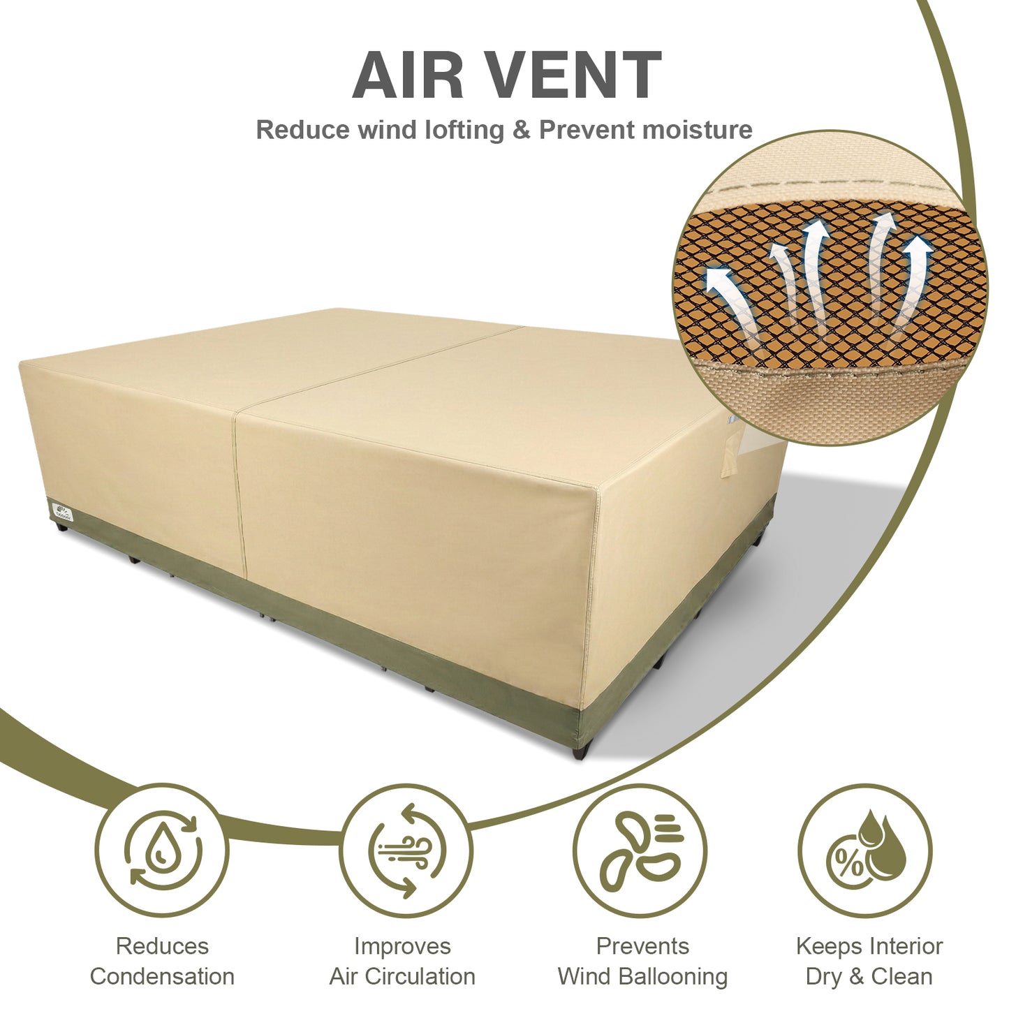 Outdoor Patio Furniture Set Cover, Rectangular