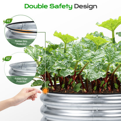 17" Tall 24" Metal Raised Garden Bed Kit