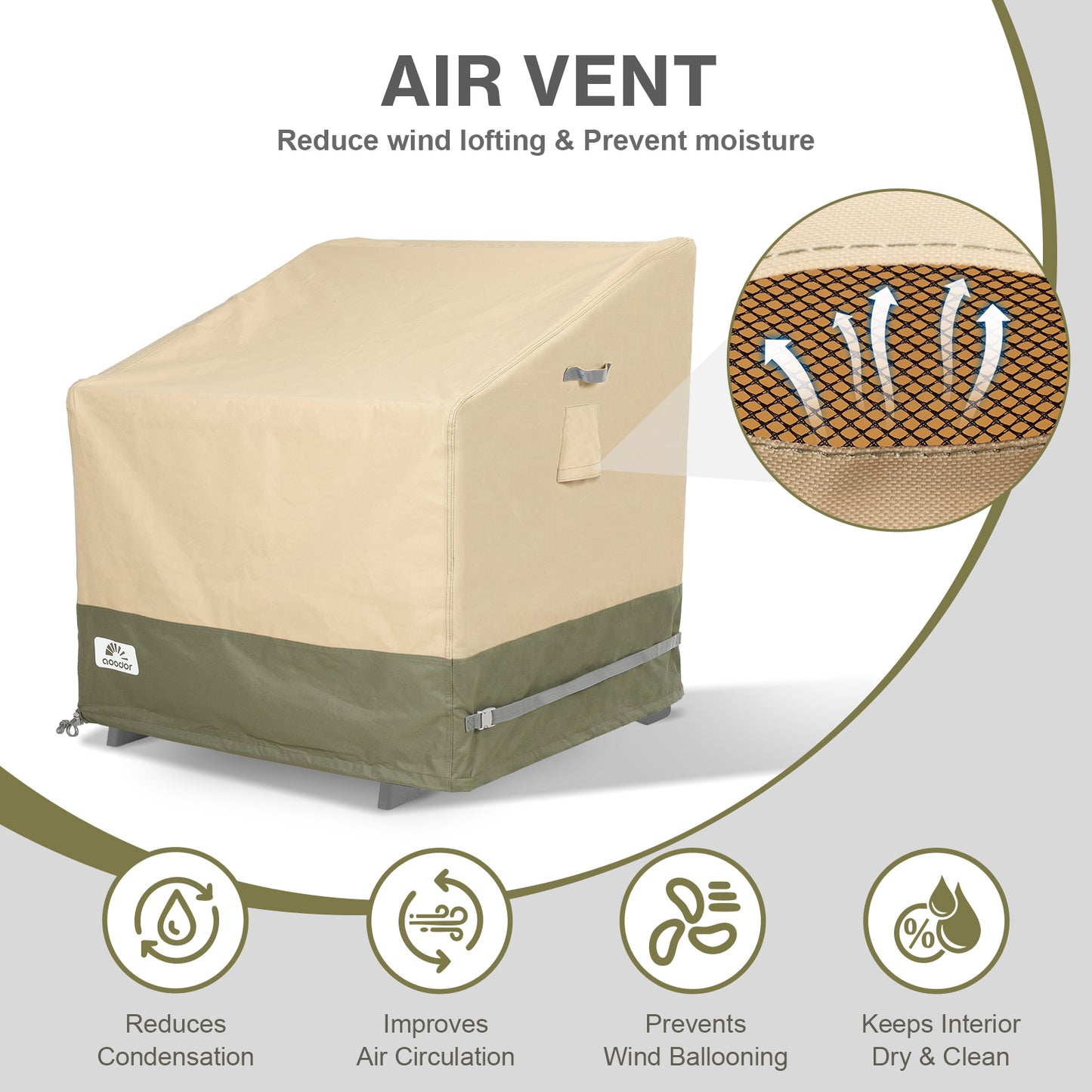 Patio Chair Cover for Adirondack Chair/ Deep Seat/ Outdoor Swivel