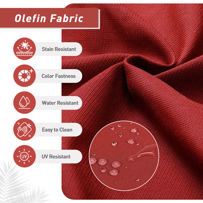 45x22x4 inch Outdoor High Back Patio Chair Cushions, Red