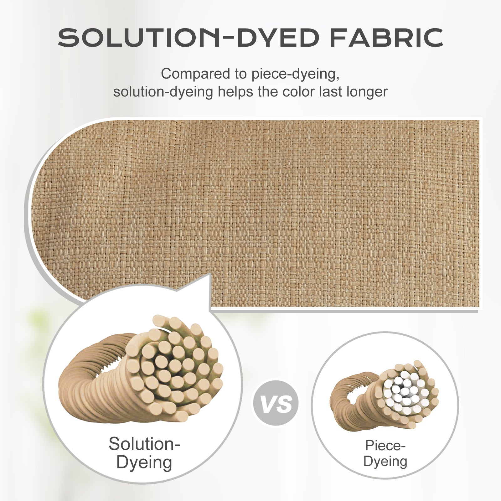 Tufted Outdoor High Back Rocking Chair Cushion Set of 2, Brown - Aoodor 