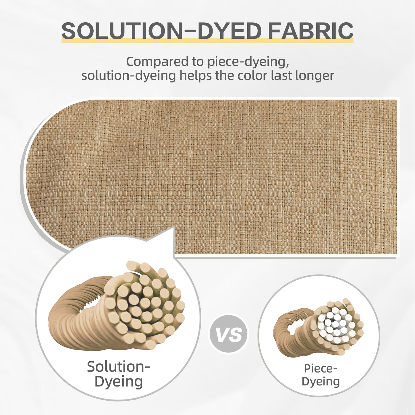 Outdoor High Back Tufted Adirondack Chair Cushion, Patio Rocking Chair Cushions with Ties, Set of 2, Brown - Aoodor 