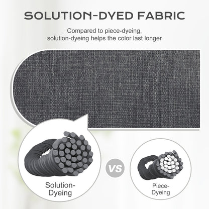 Tufted Outdoor High Back Rocking Chair Cushion Set of 2, Dark Grey - Aoodor 