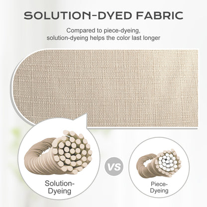 Tufted Outdoor High Back Rocking Chair Cushion Set of 2, Khaki - Aoodor 