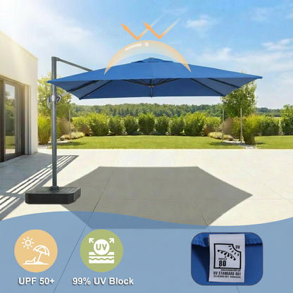 10x10 ft. Cantilever Umbrella Replacement Canopy for 8 Ribs Square Offset Umbrella