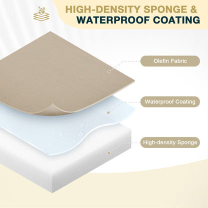 46x18x3 inch Patio Bench Cushion - Brown - Aoodor 