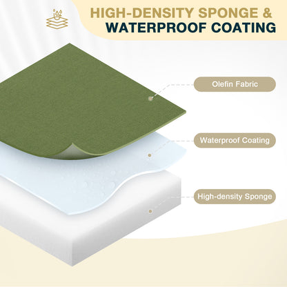 46x18x3 inch Patio Bench Cushion - Green - Aoodor 