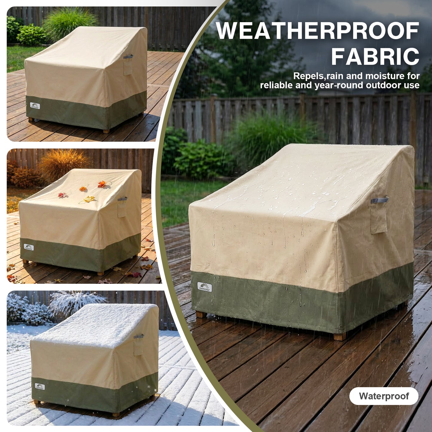 Patio Chair Cover for Deep Seat/ Rocking Chair/ Outdoor Swivel