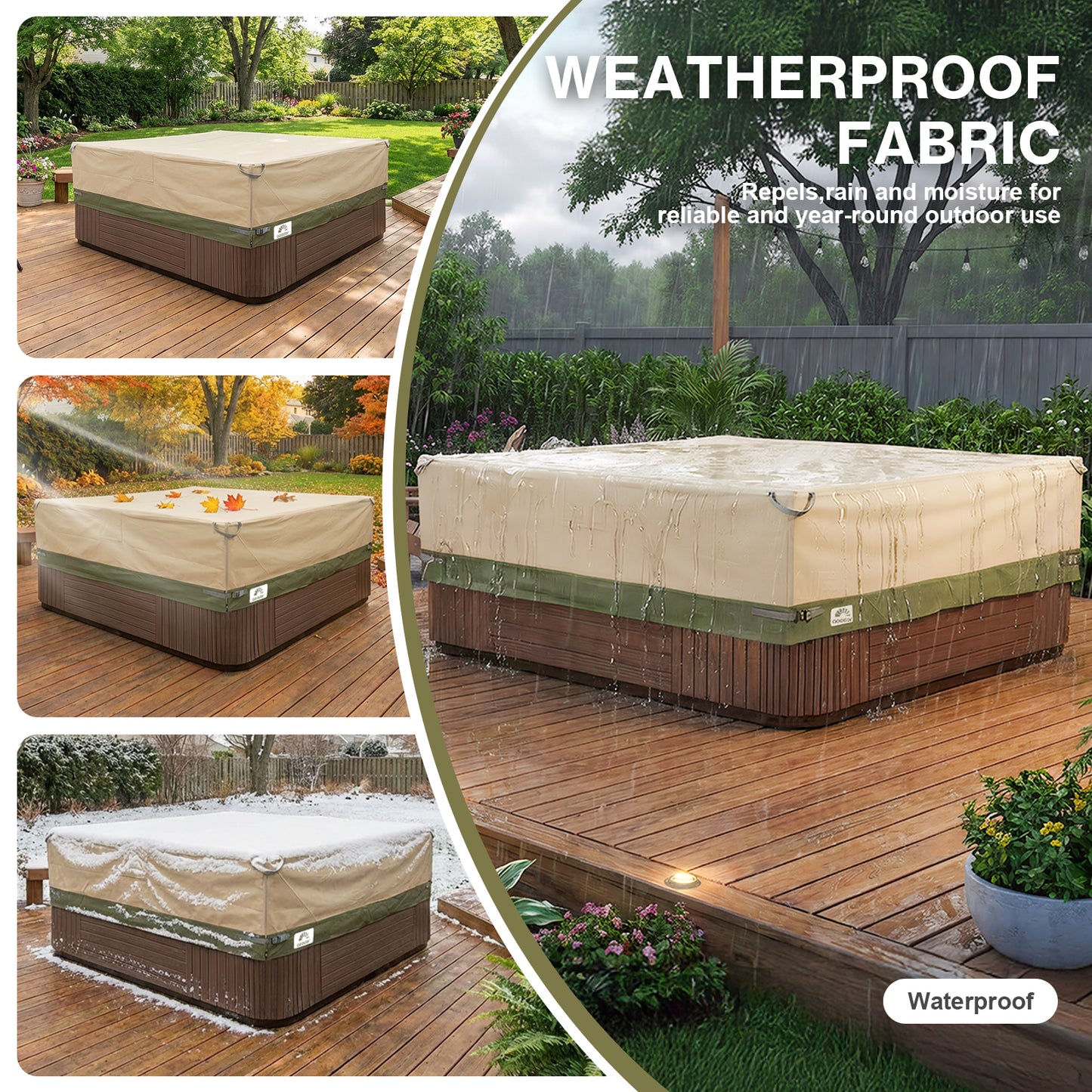 Outdoor Square Hot Tub Cover
